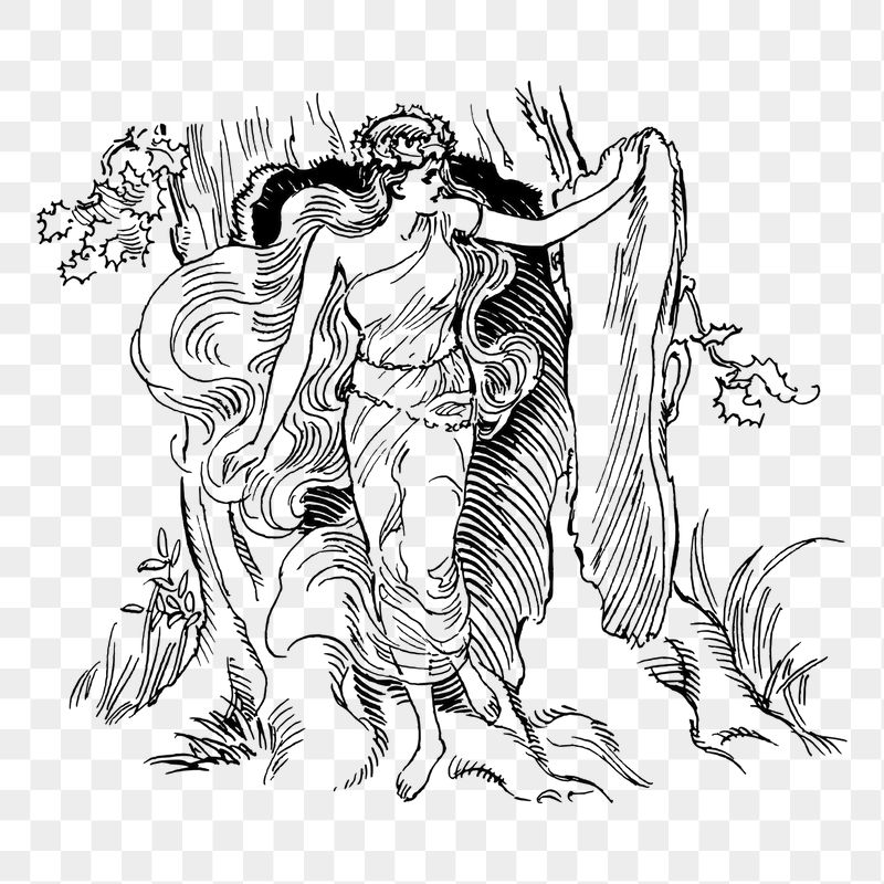 Dryad Nymph png sticker illustration, | Free PNG - rawpixel