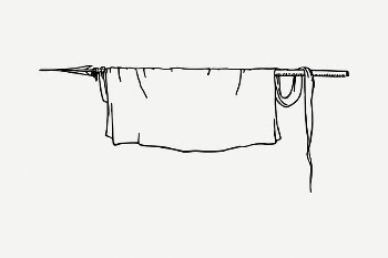 Drying clothes drawing, vintage illustration | Free PSD - rawpixel