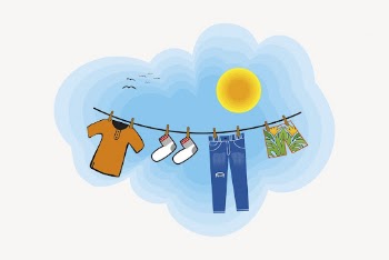 Drying laundry sticker, fashion illustration | Free Vector - rawpixel