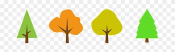 Drzewo, Drewno, Clipart, Naklejka - Minimal Trees Illustration