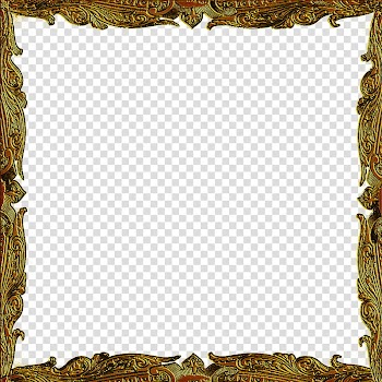 DS x Sheet CircusBdr, brown floral frame transparent background PNG clipart
