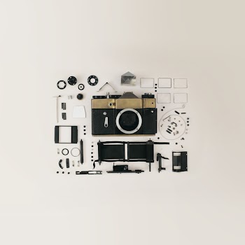 Dslr Camera Flat Lay