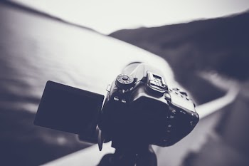 Dslr Camera Grayscale Photo