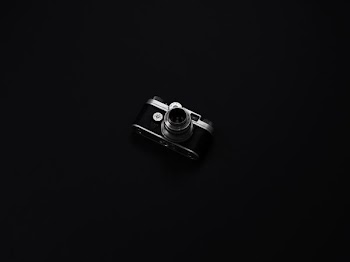 DSLR camera with black background