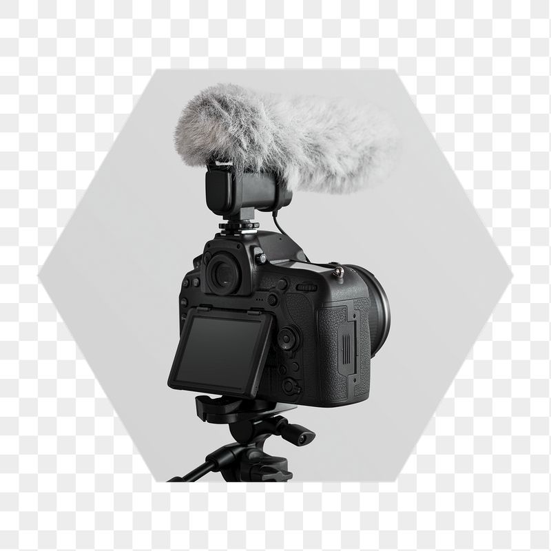 DSLR camera with mic badge | Free PNG - rawpixel