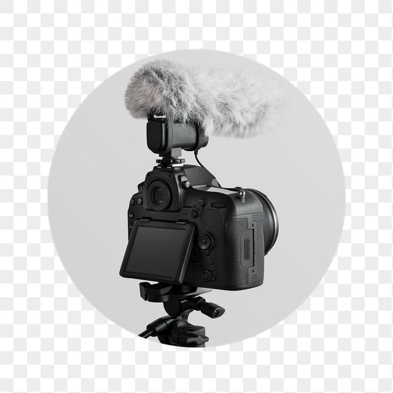 DSLR camera with mic badge | Free PNG - rawpixel
