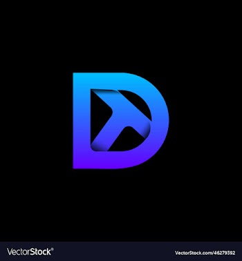 dt letter logo design with gradient color