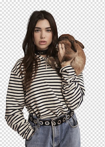 Dua Lipa, woman carrying brown animal transparent background PNG clipart