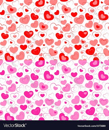  					Dual seamless hearts pattern vector image														