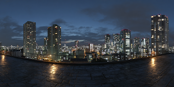 Dubai Skyline at Night - HDRI Texture Map