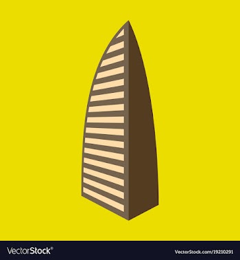 Dubai uae of burj al arab hotel burj al arab is vector image