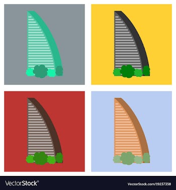 Dubai uae of burj al arab hotel burj al arab is vector image