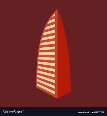 Dubai uae of burj al arab hotel burj al arab is vector image