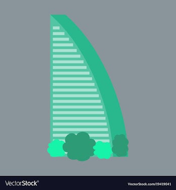 Dubai uae of burj al arab hotel burj al arab is vector image