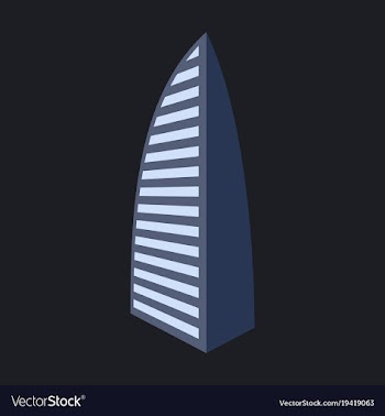 Dubai uae of burj al arab hotel burj al arab is vector image