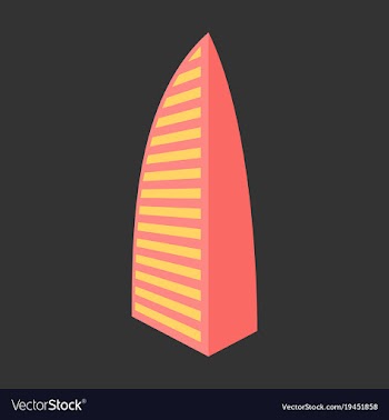 Dubai uae of burj al arab hotel burj al arab is vector image