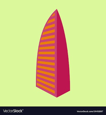 Dubai uae of burj al arab hotel burj al arab is vector image