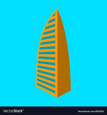 Dubai uae of burj al arab hotel burj al arab is vector image