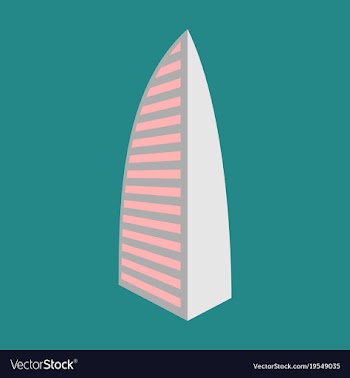 Dubai uae of burj al arab hotel burj al arab is vector image