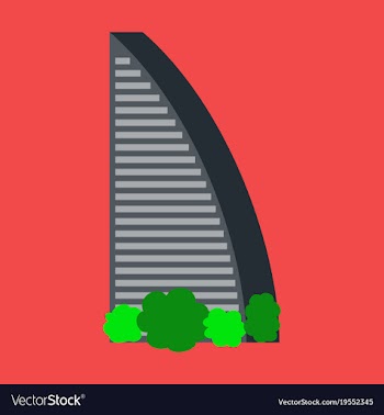 Dubai uae of burj al arab hotel burj al arab is vector image