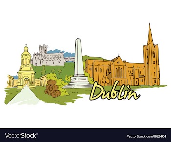Dublin doodles vector image
