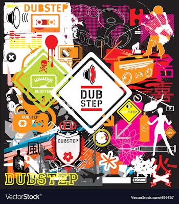 Dubstep flyer design elements vector image