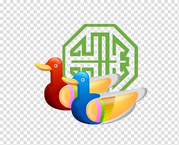 Duck, Color cartoon duck transparent background PNG clipart
