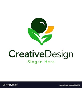 Duck cute leaf naturally creative logo vector image