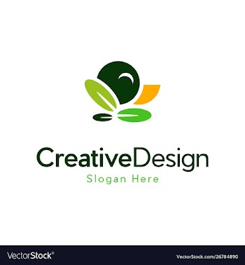 Duck cute leaf naturally creative logo vector image
