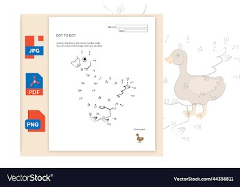 duck dot to dot worksheet