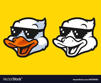 duck head cartoon character mascot