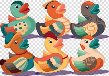 Duck Illustration, colorful duck transparent background PNG clipart
