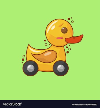 duck toy with wheel cartoon