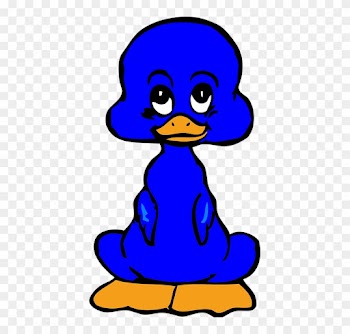 Duckling Clipart Blue - Blue Baby Duck Round Ornament