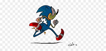 Dumb Running Sonic - Sonic Gay Gif