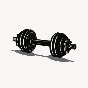 Dumbbell clipart, fitness illustration psd. | Free PSD - rawpixel
