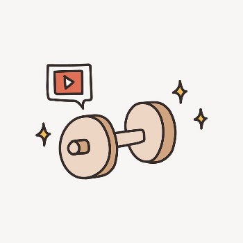 Dumbbell doodle collage element vector | Free Vector - rawpixel
