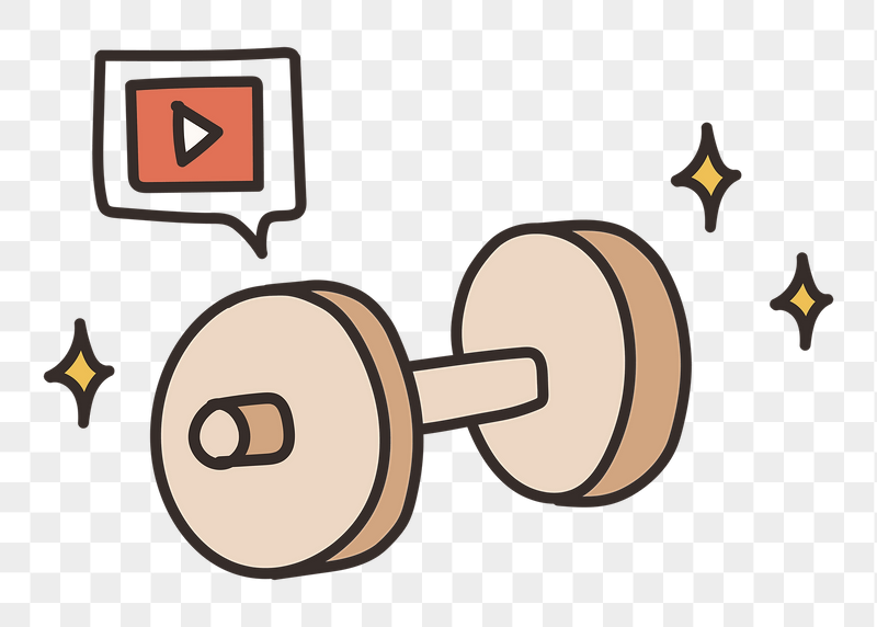 Dumbbell doodle png sticker, transparent | Free PNG - rawpixel