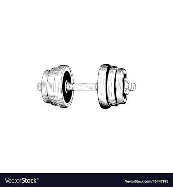 dumbbell gym lineart style design