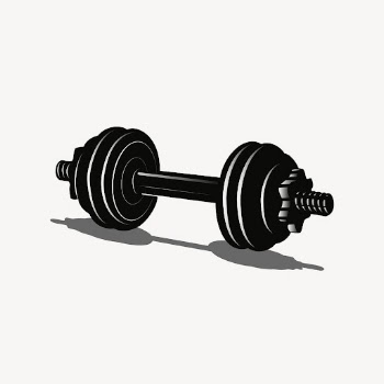 Dumbbell sticker, fitness illustration vector. | Free Vector - rawpixel