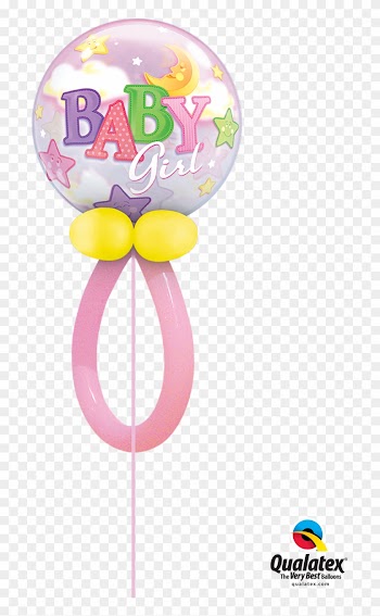 Dummy Balloon Pink - Baby Girl Bubbles
