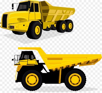 Dump truck Car Euclidean vector - Vector yellow dump truck 
