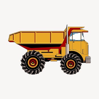 Dump truck collage element, vehicle | Free PSD - rawpixel