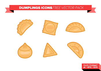 Dumplings Icons Free Vector Pack