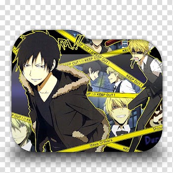 Durarara Anime Folder Icon, Izaya Orihara transparent background PNG clipart