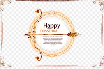 Dussehra Wedding invitation Happiness Holiday Wish - Hand-painted lace border 