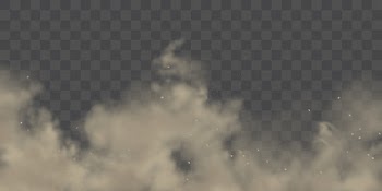 Dust cloud with soil particles realistic vector Free Vector