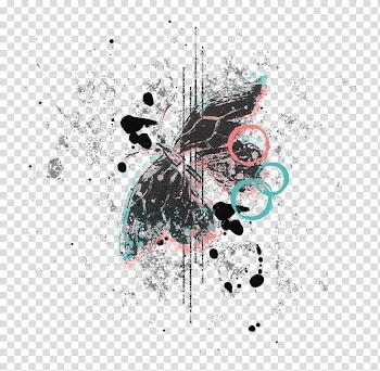 Dusting Wings Part , black butterfly abstract artwork transparent background PNG clipart