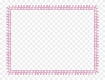 Dusty Rose Full Sheet Doodle Border - Landscape Borders Png