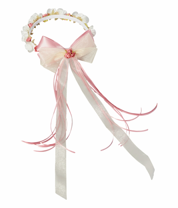 Dusty Rose Silk & Satin Floral Crown Wreath Girls - Satin Ribbon ...